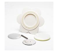 Machine à Badge, 58mm tournesol Badge matériel Badge consommables publicité cadeau matériel vierge bricolage fabrication de Badge Machine artisanat 50 ensembles(blanc)