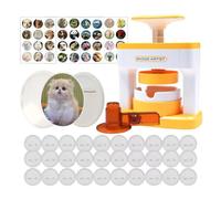 Machine à Badge, avec 48 boutons, outils d'artisanat portables - machine à insigne pour avec presse à épinglettes,Convient aux adolescentes filles garçons école voyage salle de jeux maison va