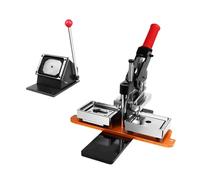 Machine a Badge Presse pour Magnet Frigo Personnalisé, avec Coupe-Papier + 100 Pièces De Matériaux, Compatible avec L'acrylique Et Le Carton 2.5×2.5inMachine+PaperCutter+100pcsMaterials