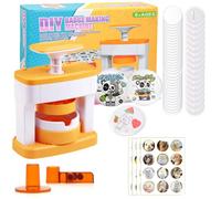 Machine à badges 55 mm Appuyez sur la machine à boutons DIY Kit de fabrication de badges avec 48 pièces en plastique et coupe cercle pour fête et cadeaux