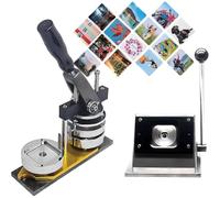 Machine à badges, aimants carrés pour réfrigérateur 50 x 50 mm, 5 x 5 cm, presse à aimants pour photos et autocollants de réfrigérateur, coupe-papier, 100 pièces de matériaux, 50 x 50 mm, lot de 100