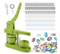 Machine à badges avec 50 ensembles de 58 mm ouvre-bouteille, aimants de réfrigérateur et kit de fabrication d'épinglettes de 58 mm, presse à boutons KEYSAFER pour fêtes et cadeaux