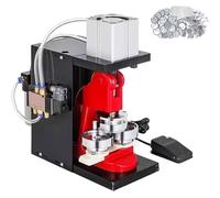 Machine à badges, kit de fabrication de boutons pneumatiques avec 3 moules et contrôle à pédale, comprend 100 boutons vierges pour la création de broches DIY