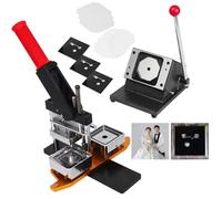 Machine à badges pour badges en métal et aimants de réfrigérateur, comprend 100 accessoires et un cutter carré, kit de presse de bouton personnalisé pour 100 badges