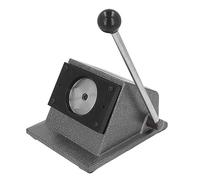 Machine à Badges Ronds, Poinçon Graphique en Acier Inoxydable, Poinçon à Fente de Table pour Badges de Carte d'identité avec Guides Coulissants Supérieurs et Latéraux Réglables