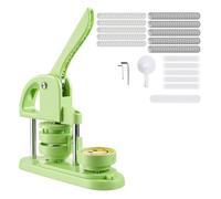 Machine à badges SucceBuy, machine en plastique avec pièces for, emporte-pièce circulaire et clés hexagonales, poignée ergonomique renforcée(58 Green)