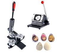 Machine à badges unique, créateur de boutons, machine à badges personnalisée DIY avec 100 accessoires et un outil de découpe, kit de fabrication de badges en métal, plusieurs tailles disponi