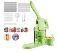 VEVOR Machine à badges 75 mm – Presse à badges, 100 kits, coupe-cercle, poignée ergonomique, vert