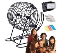 Machine à balle de loterie - Cage de bingo premium, tambour visible | Accessoire de jeu de divertissement pour les événements, dessins de fête, rassemblements sociaux, prix de tombola, collecte de fon