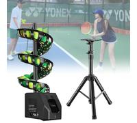 Machine à balles de tennis avec plusieurs modes, hauteur réglable, capacité de 33 balles, autonomie de la batterie de 10 heures, télécommande, idéal pour le développement des compétences