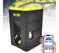 Machine à balles de tennis - Lanceur automatique portable avec programmation intelligente, capacité de 50 balles, longue durée de vie de la batterie pour l'entraînement en solo