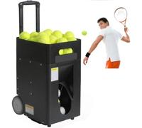 Machine à balles de tennis portable avec angle de lancement réglable, vitesse et rotation pour l'entraînement en solo et les débutants