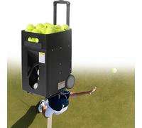 Machine à balles de tennis portable, lanceur automatique avec angle réglable, vitesse et rotation, grande capacité de 50 balles, idéal pour les débutants