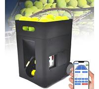 Machine à balles de Tennis Portable, Lanceur Automatique de balles de Tennis, Machine à balles de Tennis 50 balles, Exercices préprogrammés et personnalisés, Mode d'entraînement Complet
