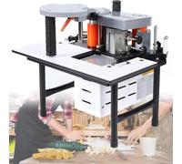 Machine à Bander Portative 1200W, Bandeuse de Chant avec Système de Collage Double Face et Contrôle Intelligent de la Température pour Chants Droits et Courbes sur Bois, PVC, ABS, MDF - Pro et DIY