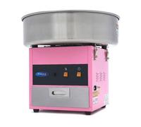 Machine à barbe à papa Ø 52 cm, Rose, professionnelle - inox et tiroir intégré