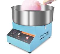 Machine à Barbe à Papa, Acier Inoxydable, 1000 W, Appareil à Barbe à Papa Commercial, Cotton Candy Machine pour Fêtes Foraines, Anniversaires et Événements, bleu