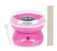 Machine à barbe à papa automatique professionnelle pour barbe à papa - Machine à sucre ronde en coton - Kit pour fêtes d'anniversaire, fête des enfants, Noël et fête de mariage (rose)