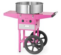 Machine à barbe à papa avec chariot à roulettes sans couvercle 1130 W - Rose