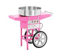 Royal Catering Machine à Barbe à Papa Professionnelle RCZC-1200-W (Puissance: 1 200 watts, Diamètre de la cuve : 52 cm, Avec chariot et cuillère à mesurer)