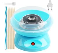 Machine A Barbe A Papa, Cotton Candy Maker 450 W, Machine Barbe À Papa, Cotton Candy Machine Avec Cuillère Doseuse, Bâtons De Bonbons En Plastique Et Dix Bâtons (Bleu)