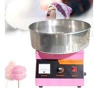 Machine à barbe à papa électrique 1000 W avec bol en acier inoxydable, pelle à sucre et tiroir de rangement pour fêtes, événements et réunions de famille