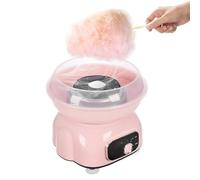 Machine à barbe à papa électrique 1850 tr/min 500 W en acier inoxydable de qualité alimentaire avec couvercle, parfaite pour les fêtes de famille, les fêtes (rose)
