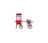 Machine à barbe à papa et machine à pop-corn avec chariots