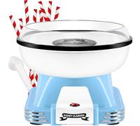 Gadgy Machine Barbe à Papa Maison, Cotton Candy Rétro pour Sucre ou Bonbons Candy Floss, idéal pendant Fêtes d'Anniversaires, incl. 10 Baguettes Barbapapa et Cuillère a Mesurer, Bleu