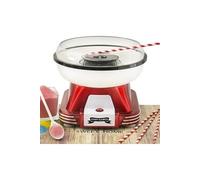 Gadgy Machine Barbe à Papa Maison, Cotton Candy Rétro pour Sucre ou Bonbons Candy Floss, idéal pendant Fêtes d'Anniversaires, incl. 10 Baguettes Barbapapa et Cuillère a Mesurer, Rouge