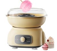Machine à Barbe à Papa, Machine à Barbe à Papa Automatique 500 W Avec Grand Bol, Machine à Sucre De Coton Ronde Professionnelle Pour Fête D'anniversaire, Mariage, Noël, Famille yellow