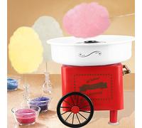 Machine à Barbe à Papa pour la Maison, Machine Sucre Candy avec 10 Bâtonnets, Mini machine à Guimauve, Barbe a papa pour les fêtes d'enfants, les anniversaires (Rouge-B)