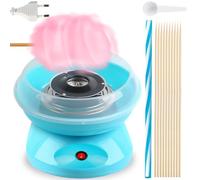 Machine à Barbe à Papa Professionnelle, 27cm Cotton Candy Maker Retro 450W, Machine à Bonbons en Coton Familiale pour Fêtes Enfants, Bleu
