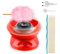 Machine à Barbe à Papa Professionnelle, 27cm Cotton Candy Maker Retro 450W, Machine à Bonbons en Coton Familiale pour Fêtes Enfants, Rouge