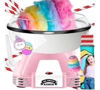 Machine à barbe à papa rétro - KESSER - 500 W - Rose/Blanc - 30 bâtonnets inclus - Cuillère de mesure