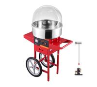 VEVOR Machine à Barbe à Papa Commerciale avec Chariot 1000 W Couverture Rouge