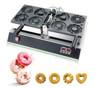 Machine à Beignets à Retournement, Machine à Beignets 4 En 1 Avec Revêtement Antiadhésif, Contrôle Intelligent De La Température, Diamètre : 103 Mm, épaisseur : 30 Mm, Beignets Commerciaux Pour