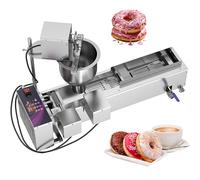 Machine à beignets automatique commerciale, friteuse à beignets à une rangée avec 3 moules, trémie de 7L, comptage automatique, pour chariot alimentaire de boulangerie