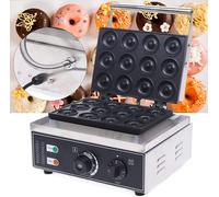 Machine à beignets électrique Baker 220V 1500W Gaufrier en acier inoxydable Machine à beignets Muffin Cupcake Maker pour utilisation à domicile Party Cafe Dessert Shop