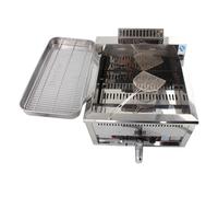 Machine à beignets gaz friteuse monocylindre 17 litres contrôle de la température poulet frit frites Chauffage Rapide(LPG)