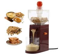 Machine À Beurre de Noix de Cajou Domestique de 500 Ml, Machine À Beurre de Cacahuètes avec Base À Ventouse, Distributeur D'huile de Type Poussoir, Crochet Agitateur, Amovible, Broyeur Électrique