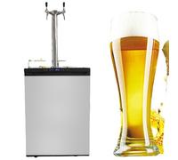 Machine à bière à double tasse, mini réfrigérateur commercial 163L, plage de températures : 32-75,2 °F/0-24 °C, débit réglable, convient pour la maison, le bar, le barbecue