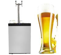 Machine à bière pression commerciale, mini réfrigérateur à double tête, plage de température : 0 à 24 °C, débit réglable, idéal pour la maison, le bar ou le barbecue