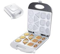 Machine à biscuits électrique CYTBEK 1400 W avec plaques antiadhésives 13 cavités pour biscuits, scones et gaufres white220v