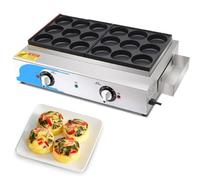 Machine à bouchées d'œufs - Format familial sous vide pour les bouchées de petit-déjeuner, chambre de cuisson anti-adhésive, multi-grill polyvalent pour omelettes moelleuses et sandwichs, 18 trous