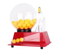 Machine à Boules de Bingo de loterie électrique, 60 Boules et Tambour de tombola en Acrylique Transparent pour Les fêtes de Famille, Jeux de Bingo, Dessin équitable Red