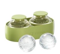 Machine à boules de glace - Plateau de congélation en silicone, moule à glace à sphère ronde, construction flexible à dégagement facile | Moule À GlaceAuWhisky avec Cubes à fusion lente, pour Bar, c