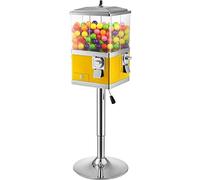 Machine à Boules de Gomme Rotative avec Support, Distributeur de Bonbons et Jouets Capsules à Pièces, Distributeur Commercial de Bubble Gum pour Balles Rebondissantes Magasin Arcade et Salle de Jeux