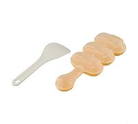 Machine à boules de riz pour sushis, outil de cuisine en plastique avec mini pagaie, lot de 3 moules ronds pour une utilisation portable, orange