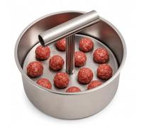 Machine à boulettes de viande 12 trous en acier inoxydable, outil de presse | Moule à boulettes de viande robuste en acier inoxydable, outil de cuisine manuel multifonction pour la fabrication rapide et